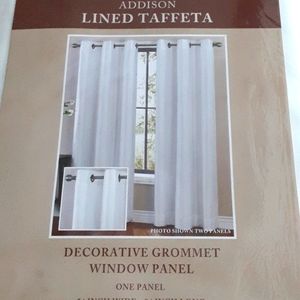 Addison Lined Taffeta window panel.